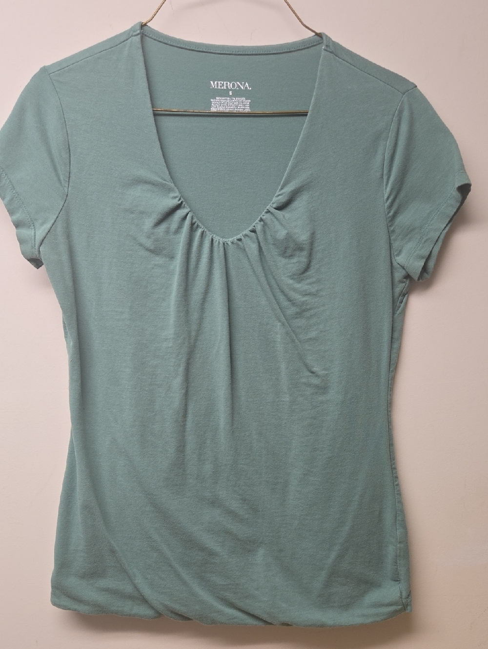 Green Merona Size Small Ladies Knit T Shirt